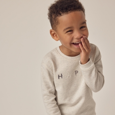 Organic Cotton Happy Sweatshirt (18mths–6yrs)