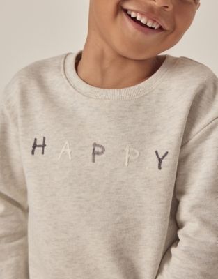 Organic Cotton Happy Sweatshirt (18mths–6yrs)