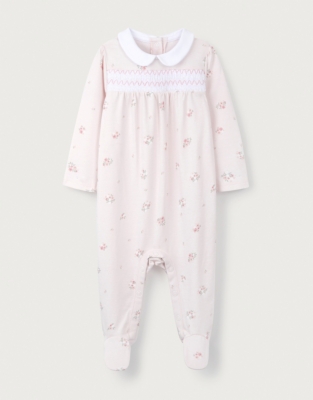 Smocked 2024 baby sleepsuit