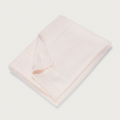 Organic Cotton Heart Intarsia Baby Blanket