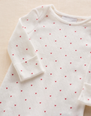 Organic Cotton Heart Pointelle New Arrival Gift Set (0–6mths)