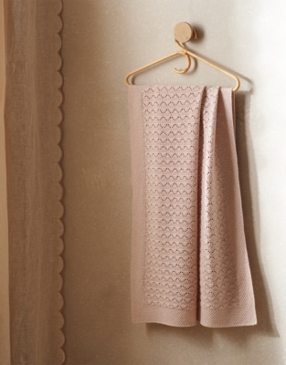 Organic Cotton Heirloom Dusty Pink Blanket