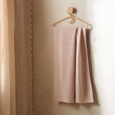 Organic Cotton Heirloom Dusty Pink Blanket 