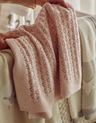Organic Cotton Heirloom Dusty Pink Blanket