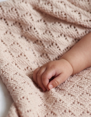 Organic Cotton Heirloom Dusty Pink Blanket