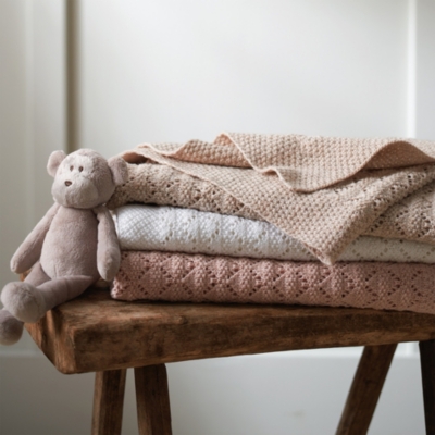 Organic Cotton Heirloom Dusty Pink Blanket