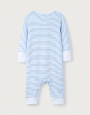 Organic Cotton Hello Penguin Stripe Zip Sleepsuit (0–24mths) | Baby ...