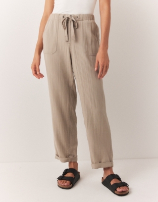 Organic Cotton Herringbone Pants