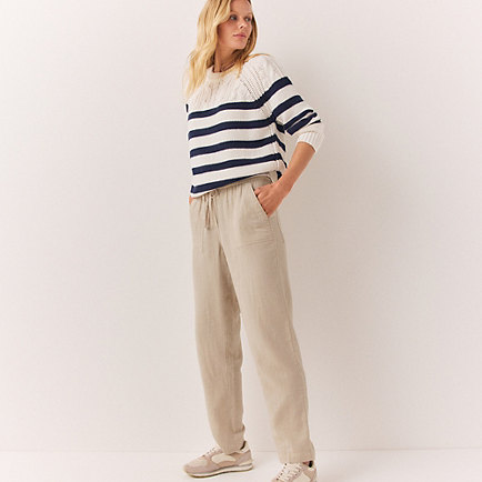 Double Jersey Pull On Crop Pants