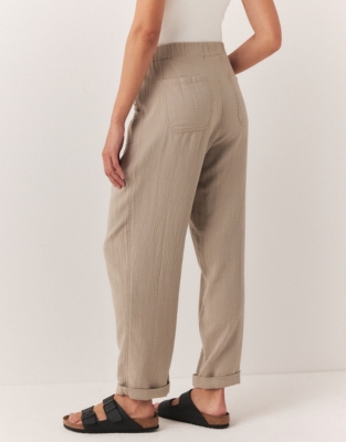 Organic Cotton Herringbone Trousers