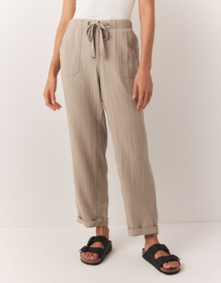 Organic Cotton Herringbone Trousers