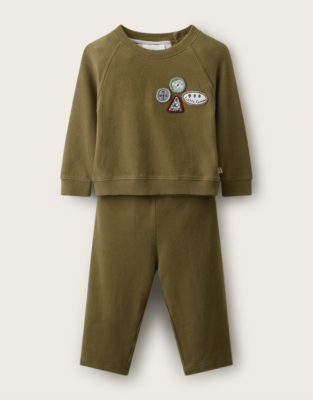 Organic Cotton Highland Sweatshirt & Jogger Set (0–4yrs)