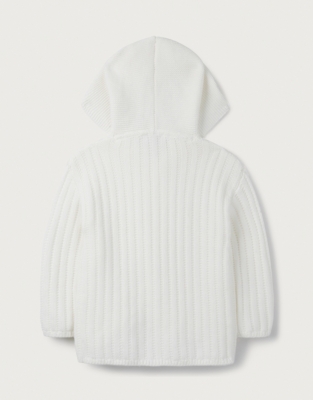 Baby white hooded store cardigan