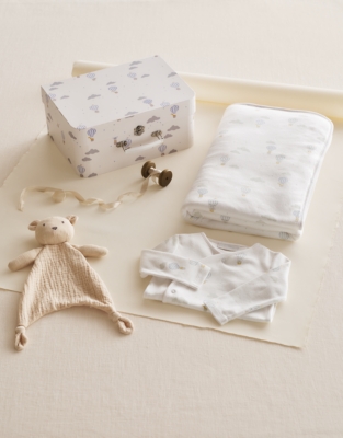 Organic Cotton Hot Air Balloon Welcome Baby Gift Set
