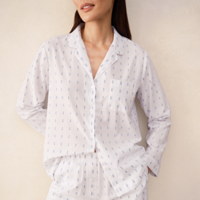 Organic Cotton Jacquard Detail Classic Pyjama Set