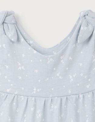 Organic Cotton Jersey Ditsy Floral Tie Shoulders Dress (18mths–6yrs)