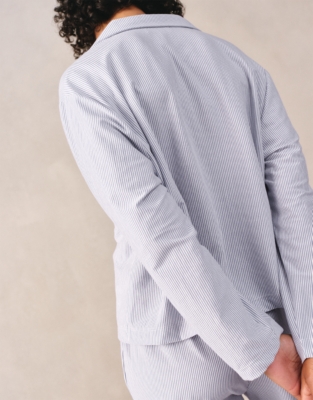 Organic Cotton Jersey Fine Stripe Relaxed Pyjama Set