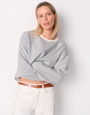 Organic Cotton Jersey Lightweight Striped Top