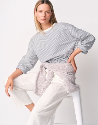 Organic Cotton Jersey Lightweight Striped Top