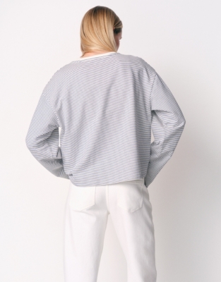 Organic Cotton Jersey Lightweight Striped Top