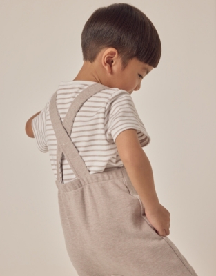Organic Cotton Jersey Overalls & T-Shirt Set (18mths–6yrs)