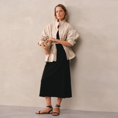 Organic Cotton Jersey Ribbed T-Shirt Dress