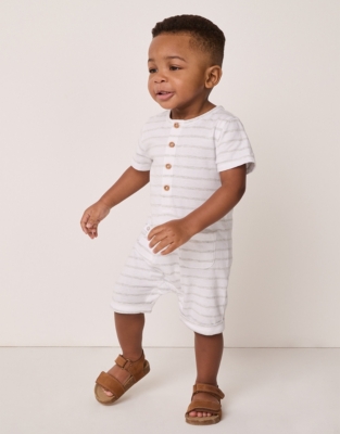 Organic Cotton Jersey Striped Romper (0–24mths)