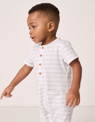 Organic Cotton Jersey Striped Romper (0–24mths)