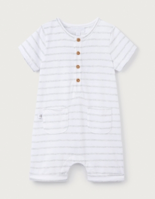 Organic Cotton Jersey Striped Romper (0–24mths)