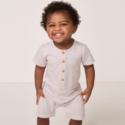 Organic Cotton Jersey Striped Romper (0–24mths)