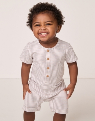 Organic Cotton Jersey Striped Romper (0–24mths)
