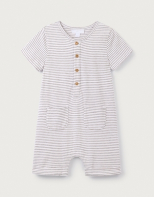 Organic Cotton Jersey Striped Romper (0–24mths)