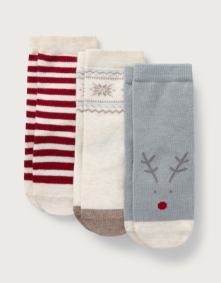 Organic Cotton Jingles & Fair Isle Socks - Set of 3