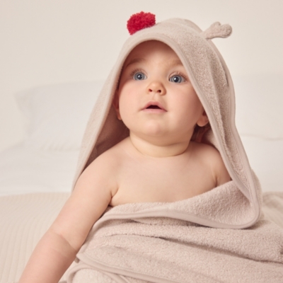 Organic Cotton Jingles Hooded Towel