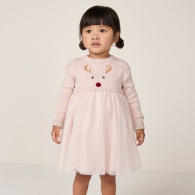 Organic Cotton Jingles Knit & Tulle Dress (0–4yrs)