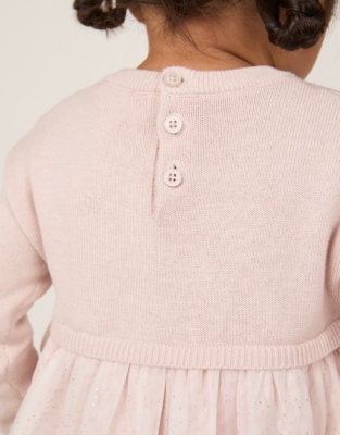 Organic Cotton Jingles Knit & Tulle Dress (0–4yrs)