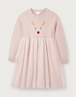 Organic Cotton Jingles Knit & Tulle Dress (0–4yrs)