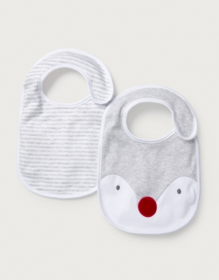 Organic Cotton Jingles Reindeer Bibs – Set of 2