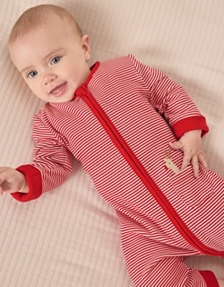 Organic Cotton Jingles Reindeer Embroidered Pocket Zip Sleepsuit (0–24mths)