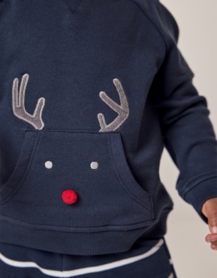 Organic Cotton Jingles Reindeer Hoodie & Joggers Set (0–18mths)