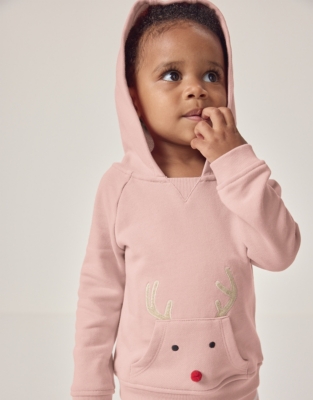 Organic Cotton Jingles Reindeer Hoodie & Joggers Set (0–18mths)