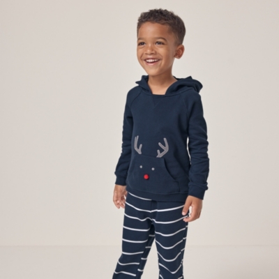 Organic Cotton Jingles Reindeer Hoodie & Joggers Set (18mths–6yrs)