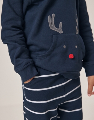 Organic Cotton Jingles Reindeer Hoodie & Joggers Set (18mths–6yrs)