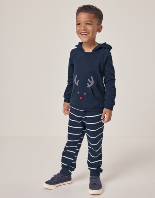 Organic Cotton Jingles Reindeer Hoodie & Joggers Set (18mths–6yrs)