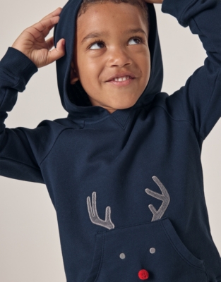 Organic Cotton Jingles Reindeer Hoodie & Joggers Set (18mths–6yrs)