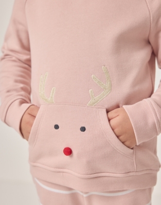 Organic Cotton Jingles Reindeer Hoodie & Joggers Set (18mths–6yrs)