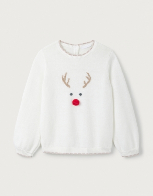 Organic Cotton Jingles Reindeer Jumper (0–18mths)