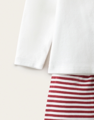 Organic-Cotton Jingles Stripe Pyjamas (0–2yrs)