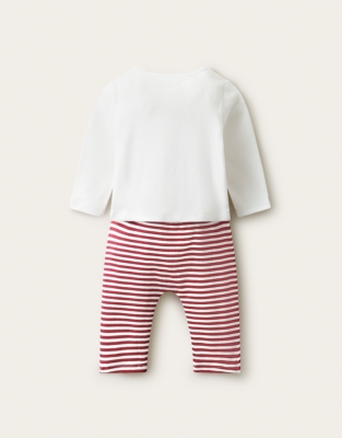 Organic-Cotton Jingles Stripe Pyjamas (0–2yrs)
