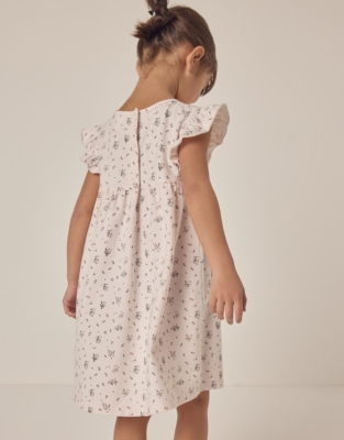 Organic Cotton Josie Floral Frill Sleeveless Jersey Dress (18mths–6yrs)